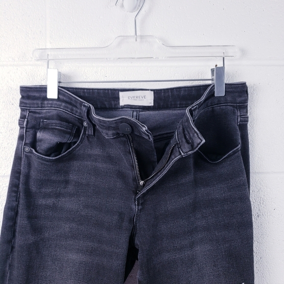 Evereve The Ever Straight High Rise Fit Jean Washed Black Women's Size 29 - Picture 5 of 11